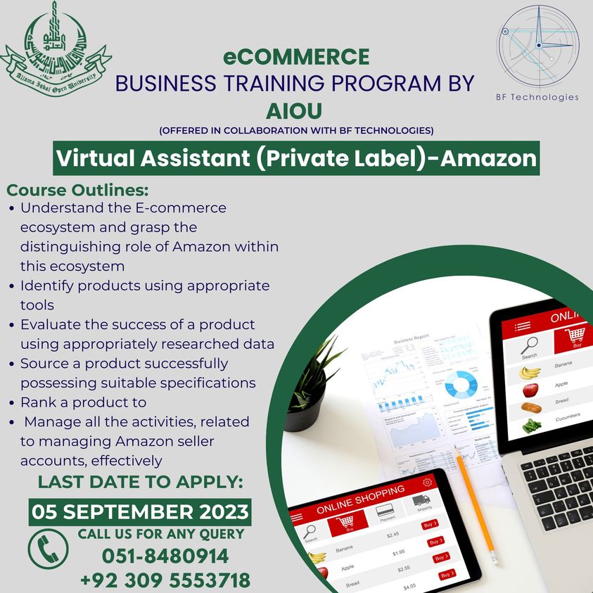 AIOU Amazon Virtual Assistant Course 2023