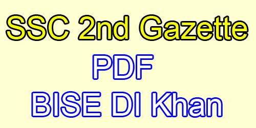 DI Khan 2nd Annual Result Gazette PDF File Download SSC Matric 9th 10th